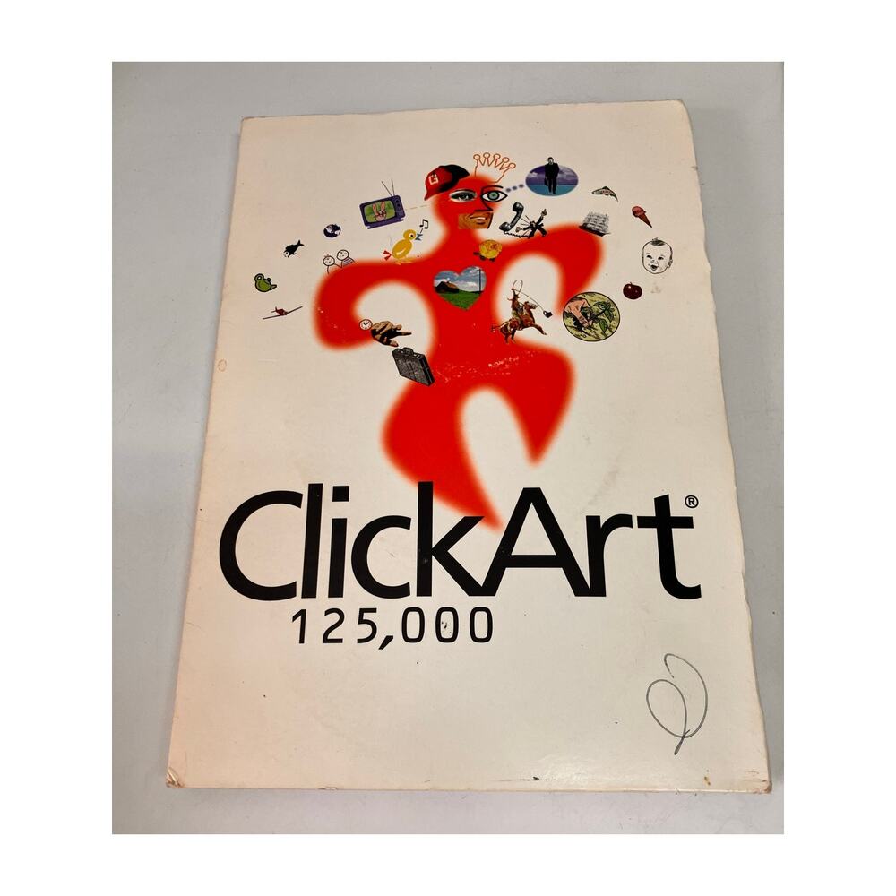 ClickArt 125,000 Broderbund Vintage CD-ROM‎ Software Set w/ Guide 9 Discs